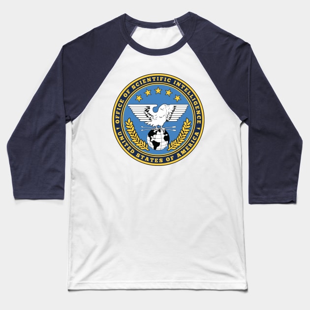 The Office of Scientific Intelligence Baseball T-Shirt by MindsparkCreative